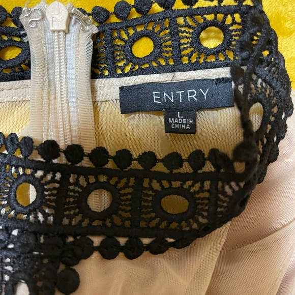 Nude black dress with lining, size L - Picture 7 of 10